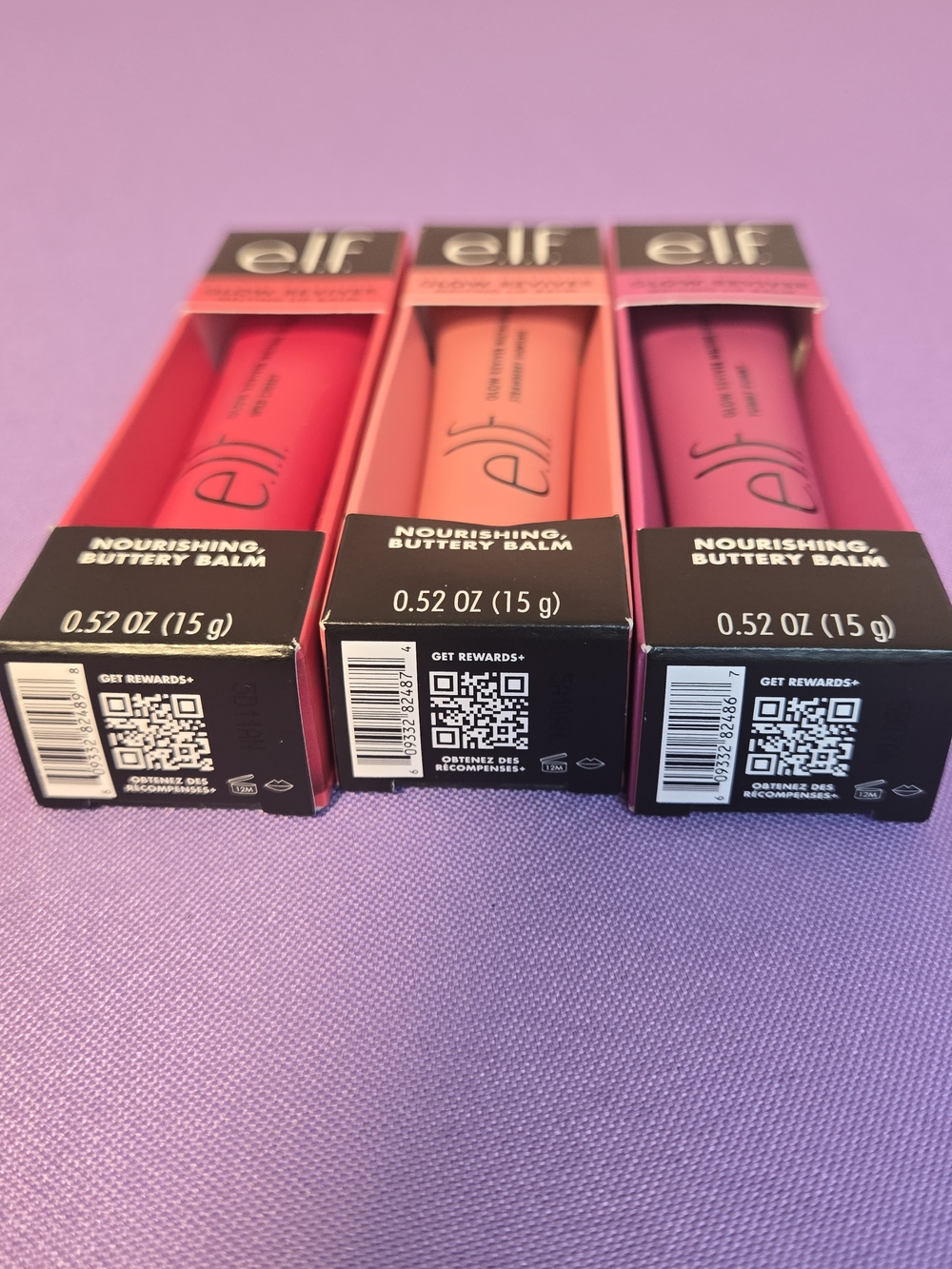 e.l.f. Glow Reviver Melting Lip Balm Trio - Red, Peach, Pink - Picture 2 of 8